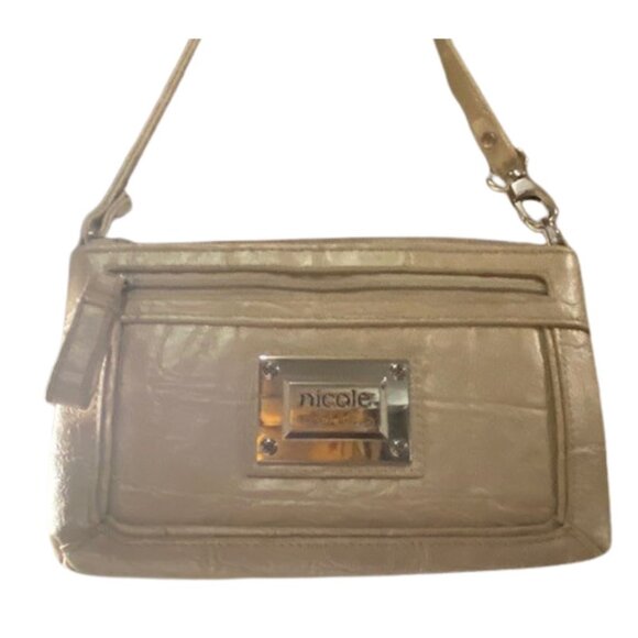 Nicole By Nicole Miller Wristlet Metallic Tan Excellent Condition, Small Clutch - Picture 7 of 12